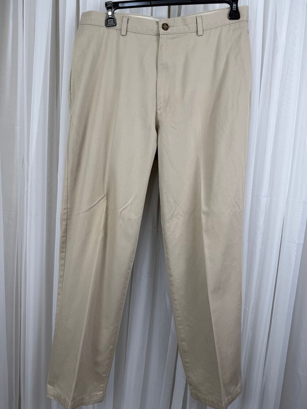 L.L.Bean Double L Natural Fit Khaki Pants Men’s 36x32 100% Cotton Classic Casual